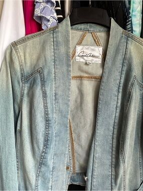 Carol Anderson by Invitation CAbi Denim Light Blue Jean Blazer Jacket